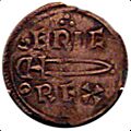 Coin of Eric Bloodaxe Norse king of York 952 954