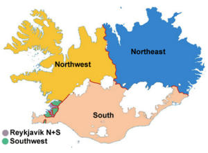 Archivo:Constituencies Iceland
