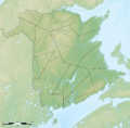 Counties of New Brunswick topographic map-blank