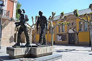 Archivo:Estatua homenaje a los caminantes de la Valvanerada, Logroño - panoramio