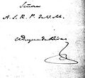 Firma del duque de Rivas