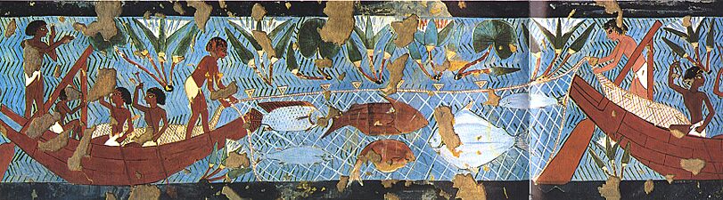 Fishing and Fowling, from the Tomb of Ipuy MET eg30.4.120