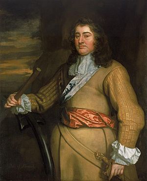 Archivo:Flagmen of Lowestoft George Monck, 1st Duke of Albemarle by Sir Peter Lely