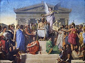 Archivo:Homère déifié, dit aussi L'apothéose d'Homère - Jean-Auguste Dominique Ingres - Musée du Louvre Peintures INV 5417 ; C 196