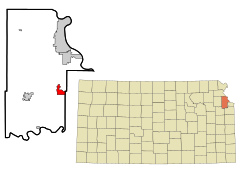 Leavenworth County Kansas Incorporated and Unincorporated areas Basehor Highlighted.svg