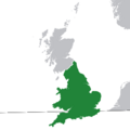 Location map of England in 1700