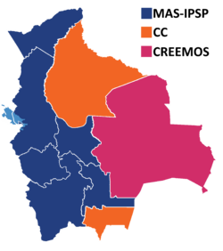 Archivo:Mapa Electoral de Bolivia por Departamentos 2020