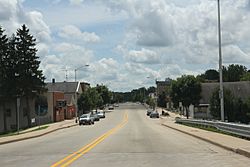 Neshkoro Wisconsin downtown looking south on WIS73.jpg