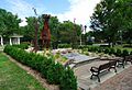 New Providence NJ public park with pergola and benches