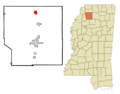 Panola County Mississippi Incorporated and Unincorporated areas Como Highlighted