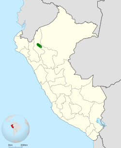 Distribución geográfica del titirijí de Lulú.