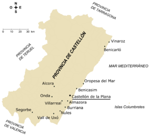 Archivo:Principales localidades de la provincia de Castellón