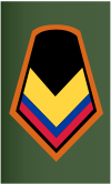 Archivo:Rank insignia of sargento segundo of the Colombian Army