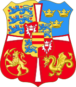 Royal Arms of Norway, Denmark & Sweden (1460-1523)