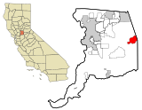 Sacramento County California Incorporated and Unincorporated areas Rancho Murieta Highlighted.svg