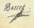 Signatura autògrafa de Joan Baptista Basset i Ramos