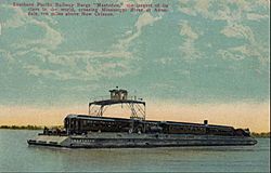 Southern Pacific railroad barge Mastodon at Avondale Louisiana.jpg