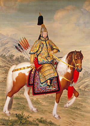 Archivo:The Qianlong Emperor in Ceremonial Armour on Horseback