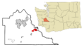 Thurston County Washington Incorporated and Unincorporated areas Yelm Highlighted