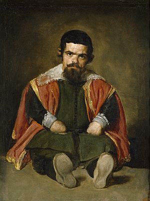 Archivo:Velázquez – Bufón don Sebastián de Morra (Museo del Prado, c. 1645)