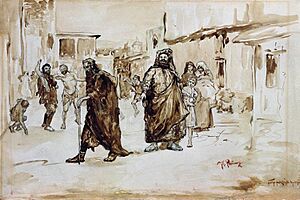 Archivo:Юди высмеивают и побивают камнями проходящего по улице пророка
