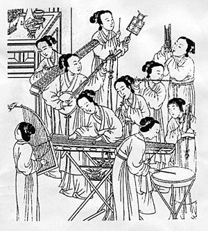 Archivo:Ancient Chinese instrumentalists