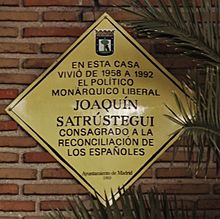 Aquí vivió Joaquín Satrústegui (cropped).JPG