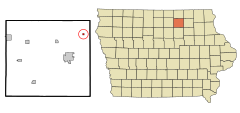 Floyd County Iowa Incorporated and Unincorporated areas Colwell Highlighted.svg