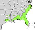 Fraxinus caroliniana range map