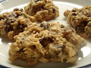 Archivo:High Fiber Oatmeal Raisin Chocolate Chip Cookies detail
