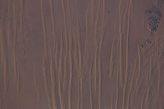 ISS-31 Linear dunes in the Great Sand Sea in southwest Egypt