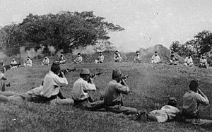 Archivo:Japanese shooting blindfolded Sikh prisoners