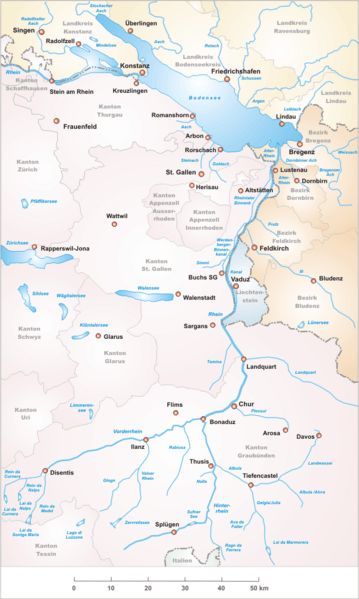 Karte Alpenrhein