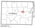 Map of Warren South, Warren County, Pennsylvania Highlighted