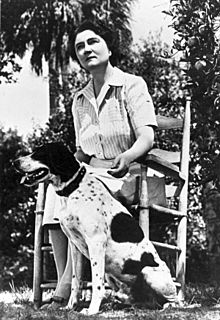 Marjorie Kinnan Rawlings with her dog- Cross Creek, Florida (4901703528).jpg