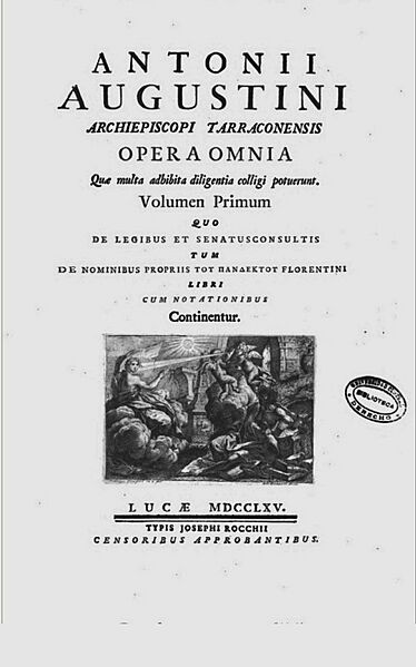 Opera omnia (1765) d'Antoni Agustí