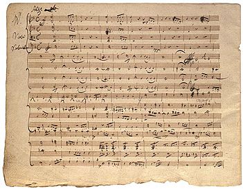 Archivo:Original manuscript of Death and the Maiden Quartet