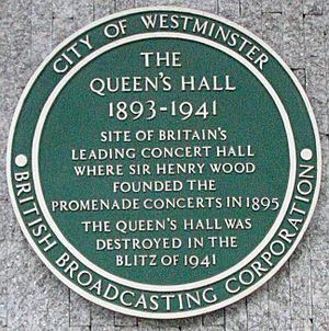 Archivo:Queen's Hall plaque London