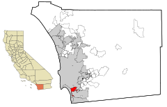 San Diego County California Incorporated and Unincorporated areas National City Highlighted.svg