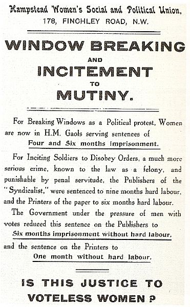 Suffragette handbill