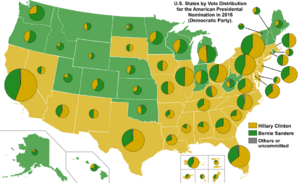 Archivo:U.S. States by Vote Distribution, 2016 (Democratic Party)