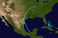 1960 Atlantic tropical storm 1 track.png