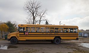 Archivo:Autobús escolar, Walker, Indiana, Estados Unidos, 2012-10-20, DD 03