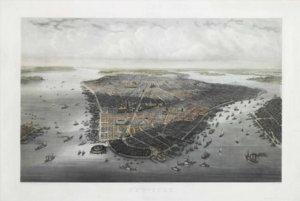 Archivo:Birds-eye view of New York, 1851