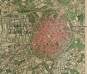 Archivo:Bruges, Belgium ; Ferraris Map