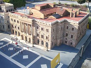 Archivo:Catalunya en Miniatura-Ajuntament de Barcelona i Castellers de Barcelona