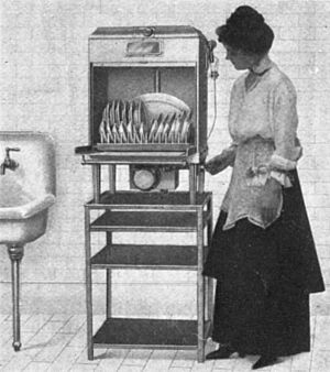 Archivo:Electric dishwashing machine, 1917