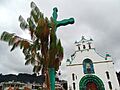 Facade of Iglesia de San Juan Bautista with Wooden Cross - Chamula - Chiapas - Mexico (15042452013)