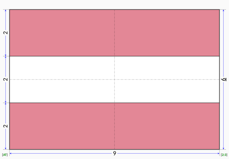 Flag of Austria (construction sheet)