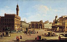 Archivo:Giuseppe Zocchi - The Piazza della Signoria in Florence - WGA25992